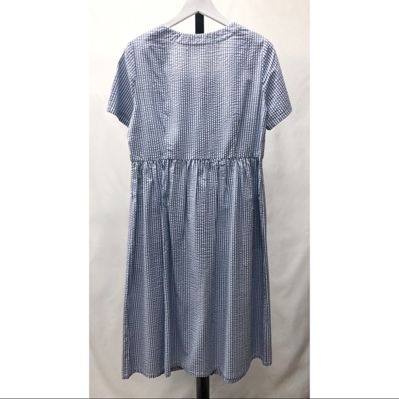 The Vermont Country Store Blue Seersucker Dress - Picture 8 of 11
